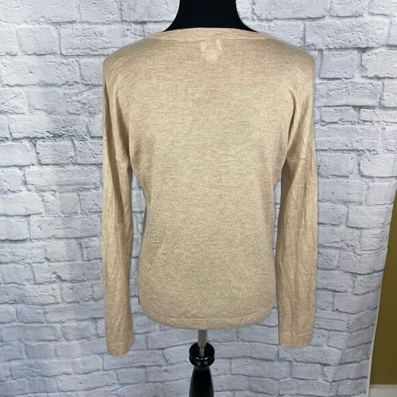 A New Day scoopneck Longsleeve lightweight sweater tan sz M women - Picture 4 of 10